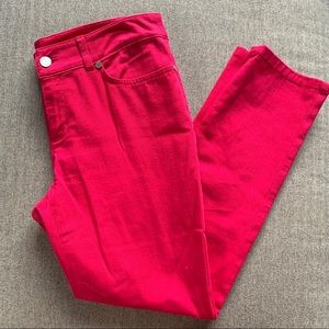 Dark Pink Size 6 Petite Anne Klein Denim Pants